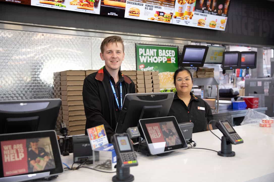 SDA Members at Hungry Jack's behind the counter